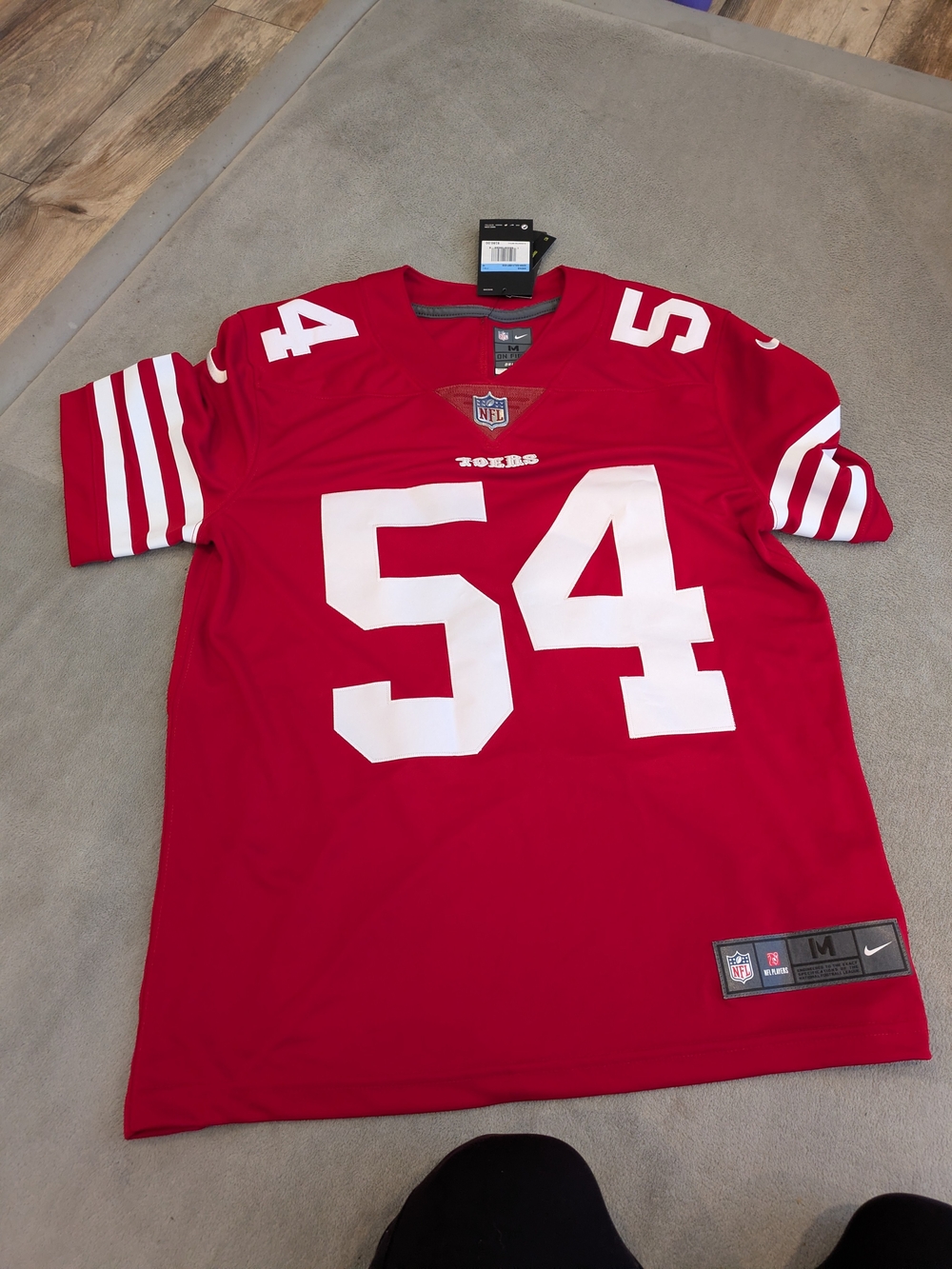 Nike Men’s Red #54 Football Jersey - San Francisco 49ers Style